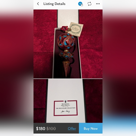 Waterford Sapphire Drop Ornament - Rare Find - Picture 7 of 8